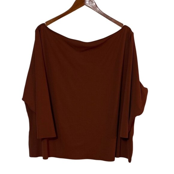 Nike Tops - Nike Dri-Fit Yoga Brown Relaxed Fit Womens Top 3X Nylon/Spandex Off-Shoulder